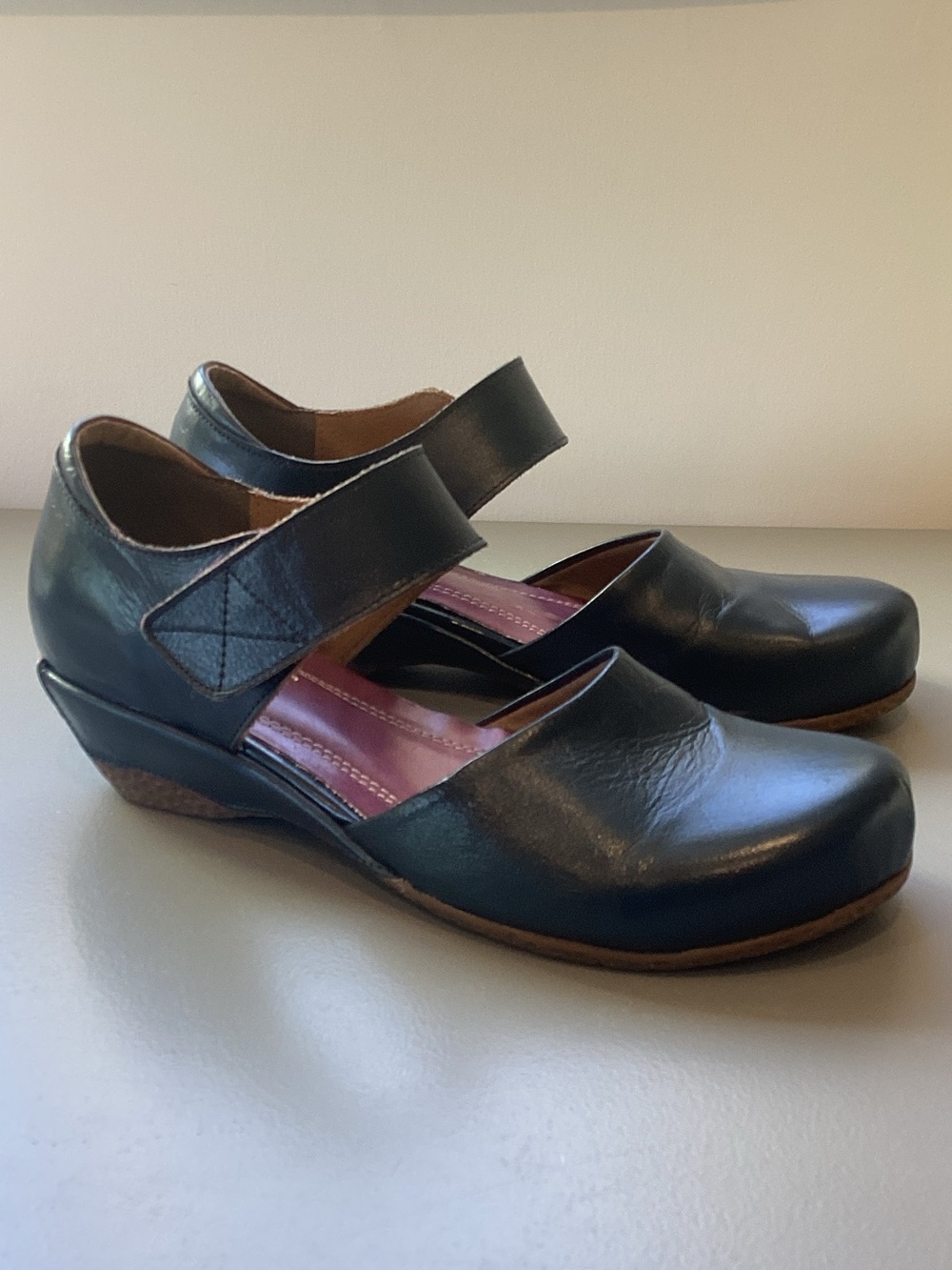 Spring Step L’Artiste Gloss 41 Mary Jane Clogs Blue